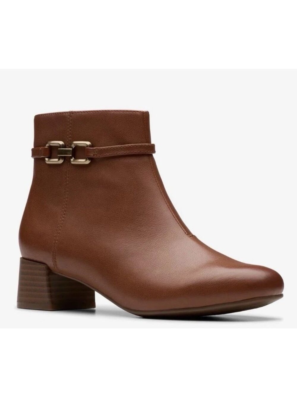 Clarks Size 11 M Iridessa Air Bootie Leather Brown Boots Shoes